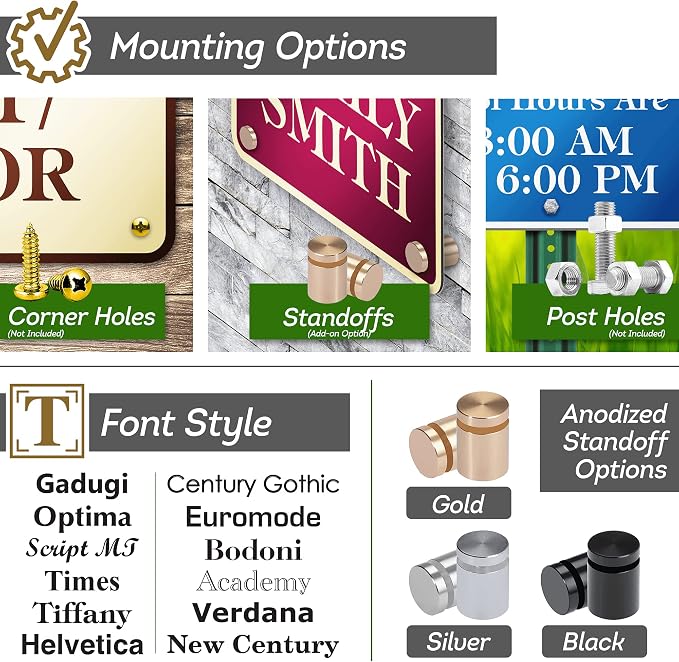 Custom Sign, Customized for Outdoor/Indoor Use, Personalized Designer Style Sign, 12x12 Inch, 24 Colors, Rust-Free Thick AlumaBond - Made by: My Sign Center, USA (Florolex I - Flood)
