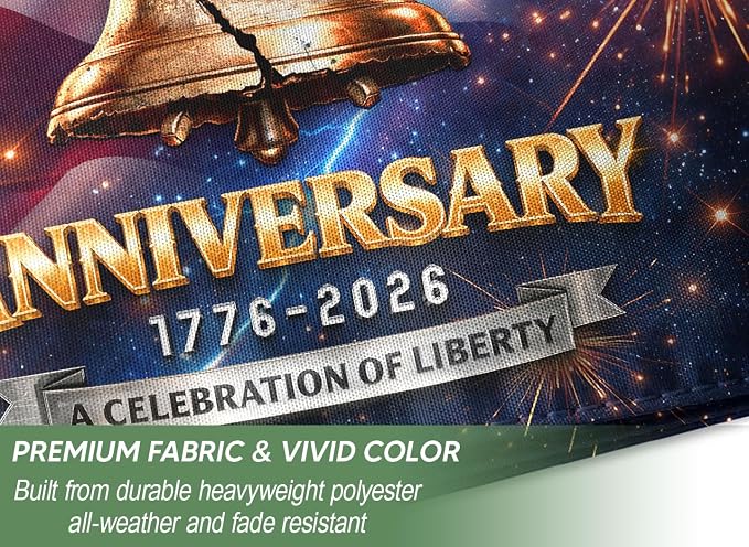 American Flag With Eagle, 250th Anniversary Patriotic Design, 250 Anniversary Usa Flag, Garden Flags For Outside, 1776-2026 Commemorative, Front And Back Print 3 (30x40 Inch)