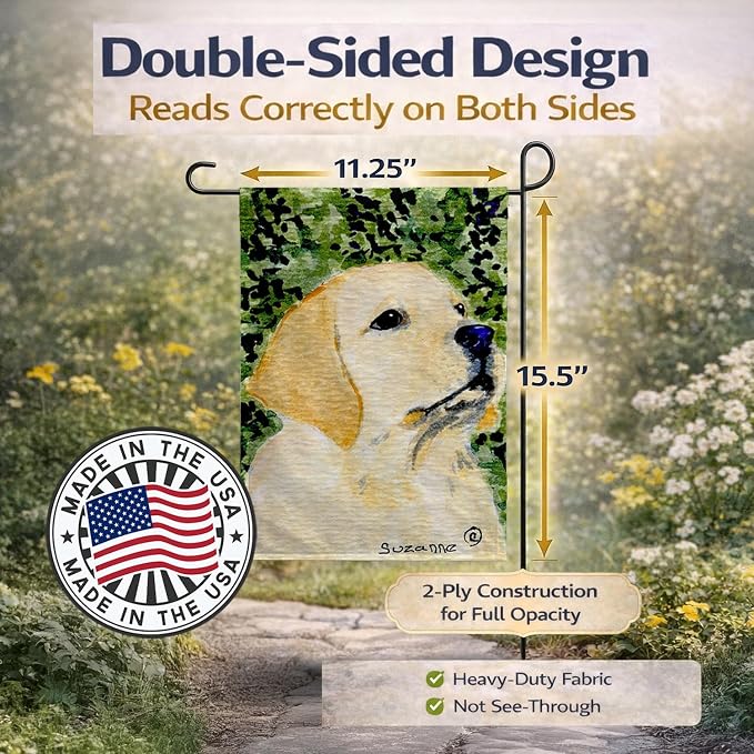 Caroline's Treasures SS8803GF Labrador Garden Flag Mailbox Flag Decorative Yard Flag Banner Outside Patio Artwork Yard Flower Beds, Garden Size, Multicolor