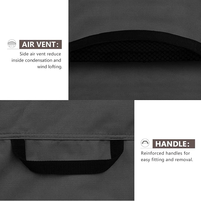 ULTCOVER Waterproof Square Air Conditioner Cover for Outside AC Units Size Upto 34W x 34D x 25H inch, Black