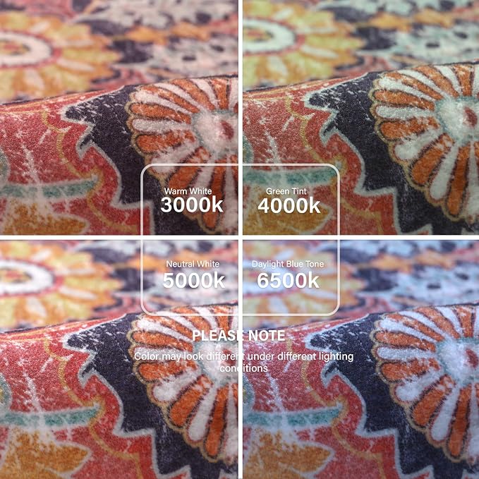 Lahome Reine 5x7 Boho Living Room Rug Colorful Bedroom Rug, Large Bohemian Nursery Rugs, Hot Pink Non-Slip Machine Washable Soft Playroom Mat Indoor Floor Accent Carpet for Dining Table Mud Room
