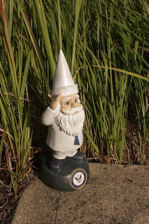 Red Carpet Studios Officially Licensed Military Garden Gnome, 13.25" Tall, United States Navy