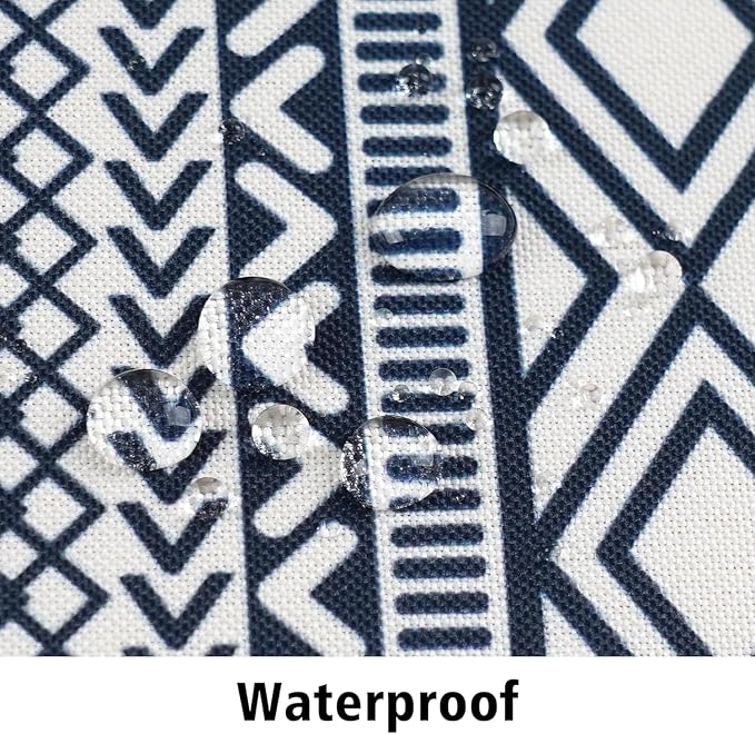 Outdoor Tablecloth with Umbrella Hole and Zipper, Oval Patio Table Covers for Spring/Summer, Machine Washable Outdoor Picnic Table Cloth (Boho, 60" × 84" Oval)