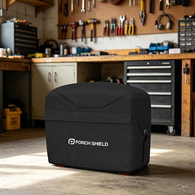 Porch Shield Outdoor Generator Cover for Most Inverter Portable Generator EU1000i 2000i Waterproof Storage Cover 19x13x17 Inches, Black