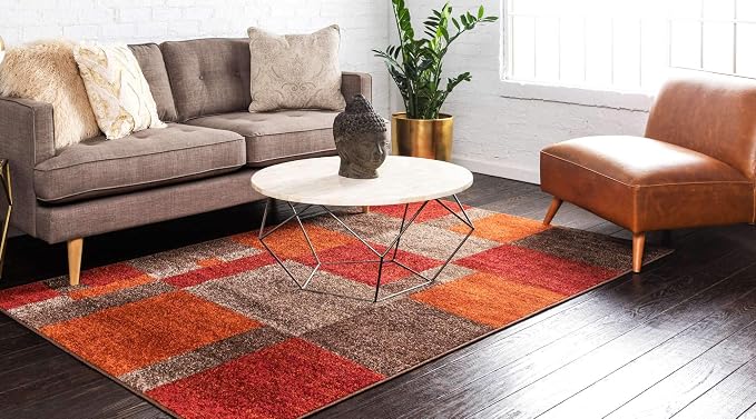 Unique Loom Autumn Collection Area Rug - Providence (7' 10" x 10' Rectangle, Multi/ Beige)