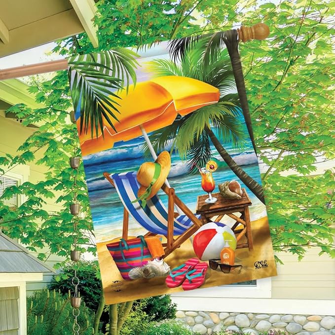 Briarwood Lane Welcome To Paradise Beach Summer House Flag