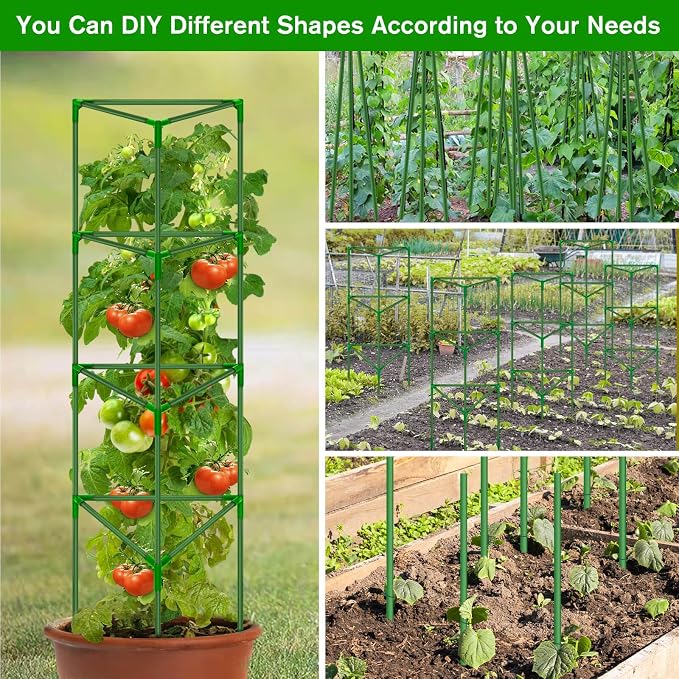 6 Pack Tomato Cages for Garden, Tomato Cage Trellis, Garden Cage Heavy Duty Tomato Stake Support, Garden Stakes Plant Cages for Pots Plants Vegetables