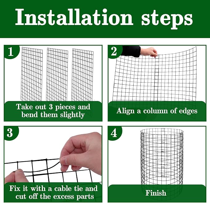 Adnee 15 Packs Wire Plant Protector from Animals, 12 x 12 Inches Metal Mesh Plant Cage Covers, Sturdy Garden Bunny Barricades Chicken Wire Cloche for Plants Shrubs Vegetables Flowers