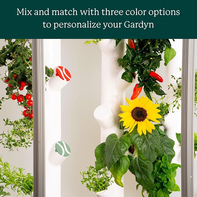 Gardyn Caps for Hydroponics Growing System - 5 Pack, Red Amaranth | For your Gardyn indoor garden, solution for a cleaner & more beautiful garden when growing fewer than 30 plants