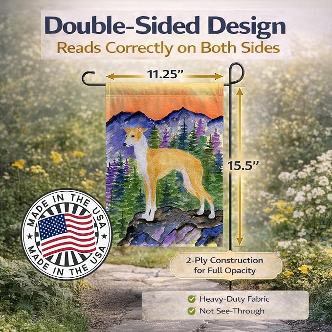 Caroline's Treasures SS8225GF Italian Greyhound Garden Flag Mailbox Flag Decorative Yard Flag Banner Outside Patio Artwork Yard Flower Beds, Garden Size, Multicolor