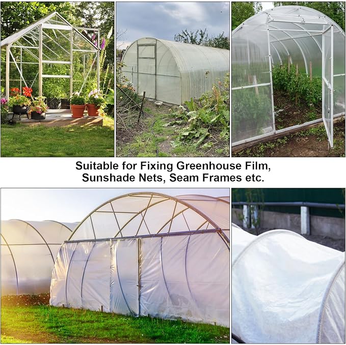 80PCS 3/4 inch Greenhouse Clips Black Greenhouse Clamps Black Plastic Clamps Garden Buildings Tube Clips for PVC Pipe Greenhouse Films, Sunshade Nets, Shelters, Farming, Gardening