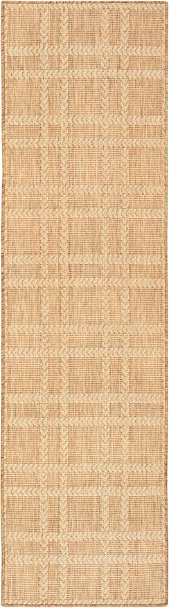 Nourison Home Horizon Indoor/Outdoor Natural 2' x 6' Area Rug - Easy Clean, Non Shedding, Bed Room, Living Room, Dining Room, Kitchen (6' Runner)
