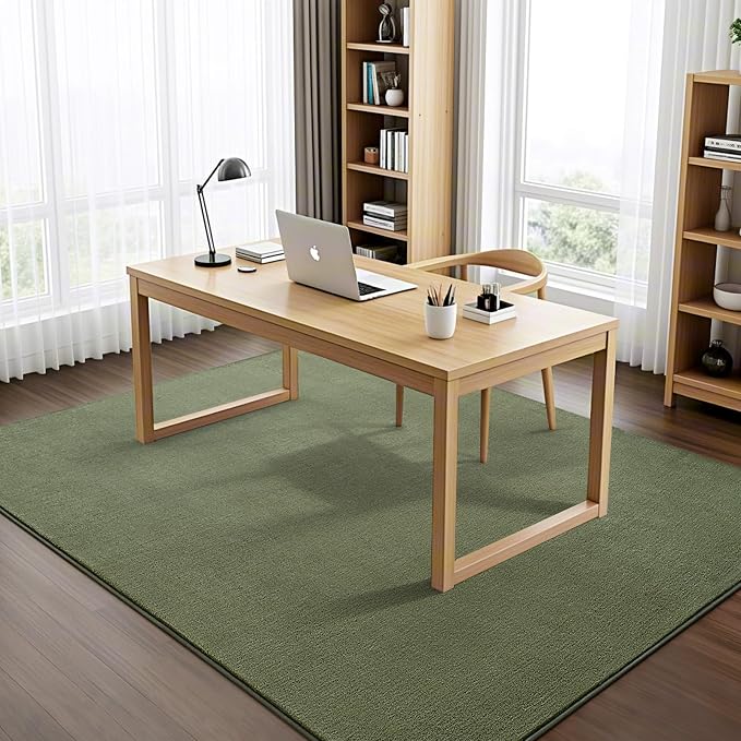 Vasofe 8x10 Large Rugs for Living Room Bedroom, Washable Classroom Carpet | Indoor Thickened Memory Foam Non-Slip Carpets for Kids Boys Girls Playroom Dining Room Home Decor, Sage Green