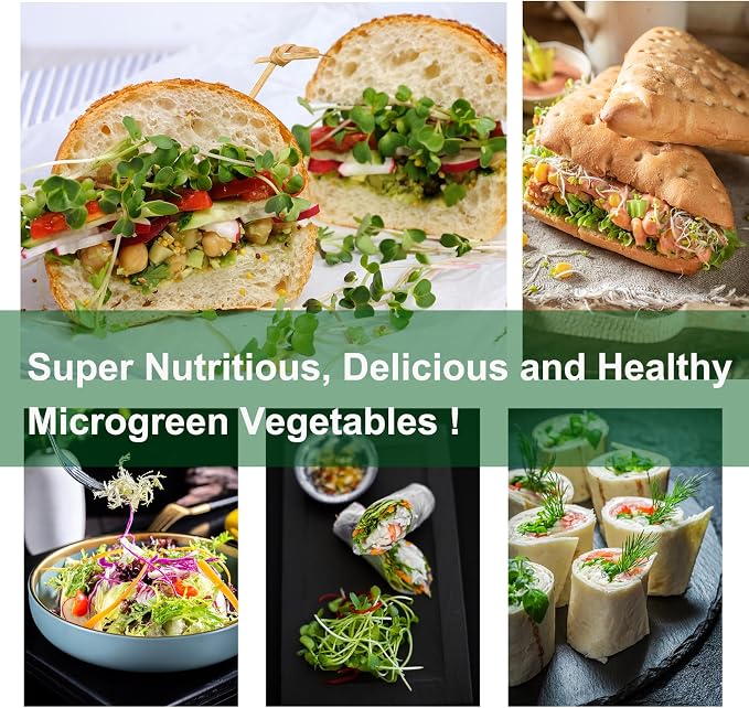 8PCS Microgreen Mats, 10" X 20" Plant Grow Mat Hydroponic Grow Pads Microgreens Sprouting Mats Microgreens Kit for 1020 Germination Trays Wheatgrass Sprouts