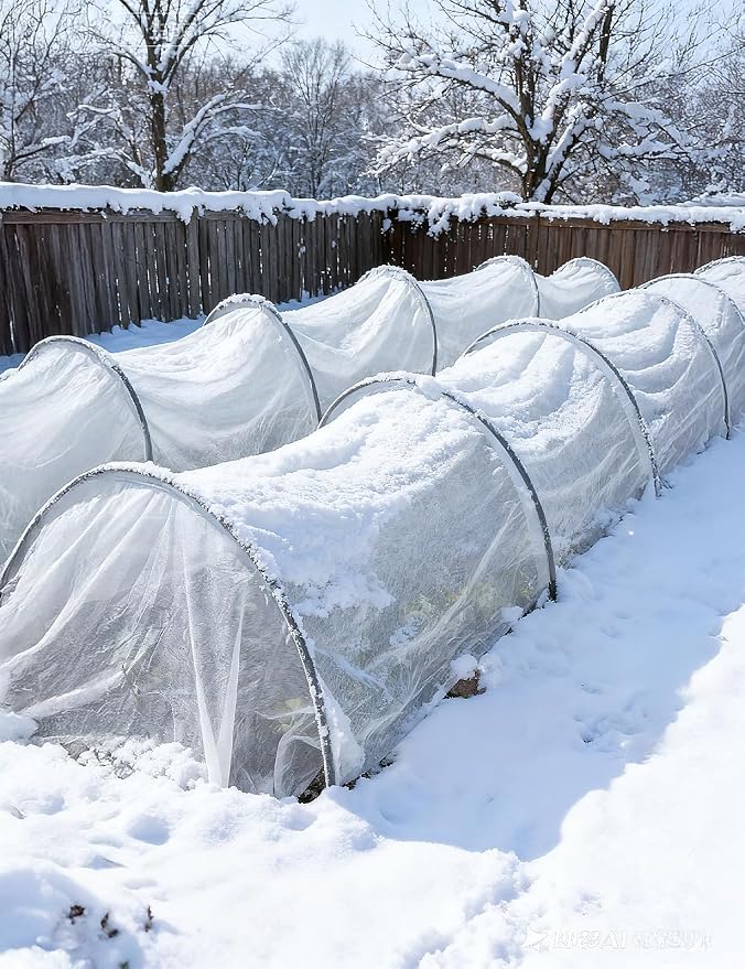 Plant Covers Freeze Protection, 10 ft x 50 ft 1.0 oz/yd² Reusable Frost Protection Floating Row Cover, Frost Blankets for Plants, Frost Cloth for Cold Weather Snow, Winter Frost Pests Protection