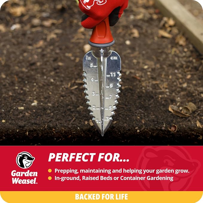 Garden Weasel 3-Piece Hand Tool Combo Set | Trowel, Transplanter and Cultivator | Heavy Duty Lawn and Garden Set, Digging, Planting, and Weeding | 91370