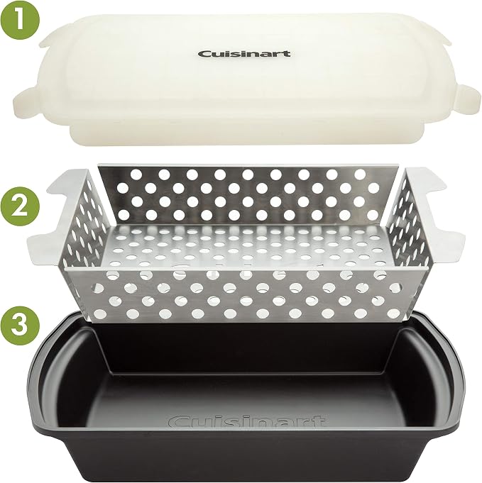 Cuisinart CMT-200 Marinade and Grilling Basket Set, Stainless Steel