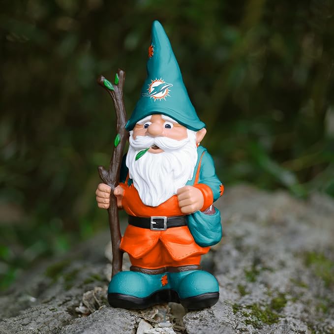 FOCO NFL Team Logo Holding Stick Garden Statue Outdoor Gnome