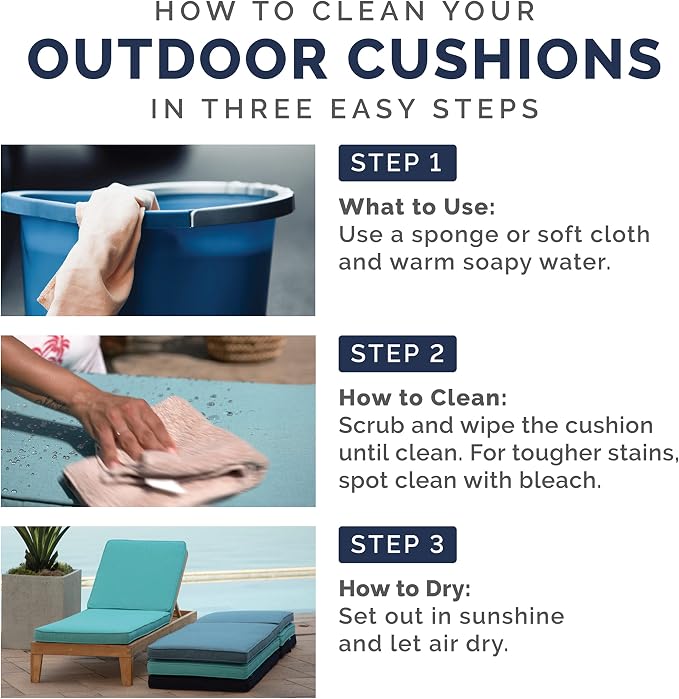 Arden Patio Dining Outdoor Chair Cushions, 20x44, Rain-Proof Seat Pad, Fade-Resistant Outdoor Cushion Black Aurora Damask
