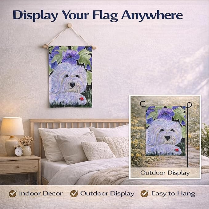 Caroline's Treasures SS8349GF Coton de Tulear Garden Flag Mailbox Flag Decorative Yard Flag Banner Outside Patio Artwork Yard Flower Beds, Garden Size, Multicolor
