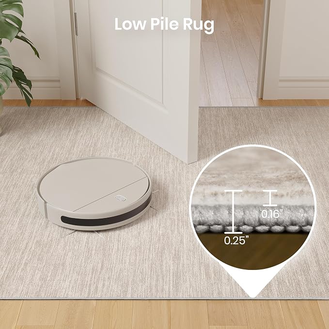 Valenrug Washable Rugs 5x7, Non Slip Large Area Rugs for Living Room, Beige | Soft Low Pile, Thin & Lighweight Carpet, Folable Stain Resistant Modern Indoor Floor Mat for Bedroom, Dining Room, Home Decor
