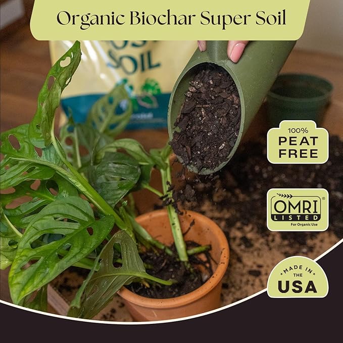 Rosy Soil Aroid Soil Mix, Chunky Biochar Potting Mix, 4 Quarts | For Monstera, Philodendron, Anthurium & Tropical Plants - Peat-Free, Microbially Active, Superior Aeration & Drainage