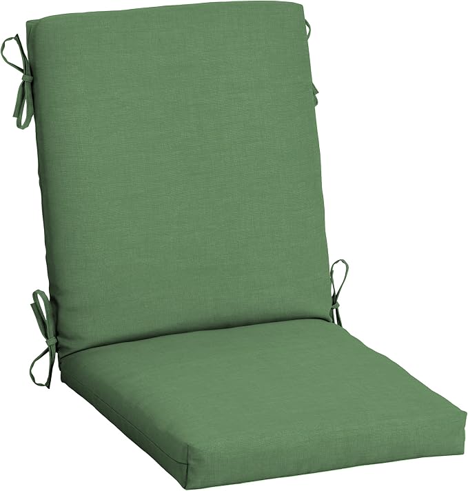 Arden Patio Dining Outdoor Chair Cushions, 20x44, Rain-Proof Seat Pad, Fade-Resistant Outdoor Cushion Bright Moss Green Leala