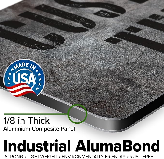 Custom Sign, Custom Street Sign, 11 Font Colors, 13 Font Styles, 4 Hole Options, 22 Sizes, 9x18 Inches, Rust Free DiBound, Fade Resistant, Made in USA by My Sign Center (Grunge Metal)