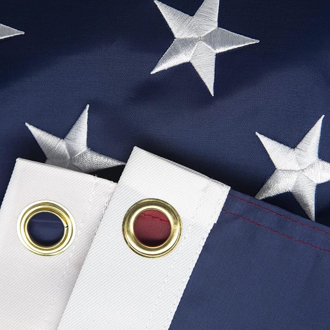 6x10 FT American Flag for Outside, Best Embroidered Stars and Sewn Stripes, 210D Heavy Duty Polyester, Suitable For Outdoor High Winds Areas (American flag 6x10 FT)