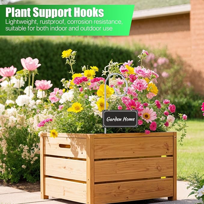 30 Pcs 30 cm/11.81 in Silver Plant Stake, Rustproof Curled Tip Plant Label Hooks for Pots, Bend-Resistant Garden Label Hooks for Outdoor Flowers, Vegetables, Planters, Containers, Greenhouse