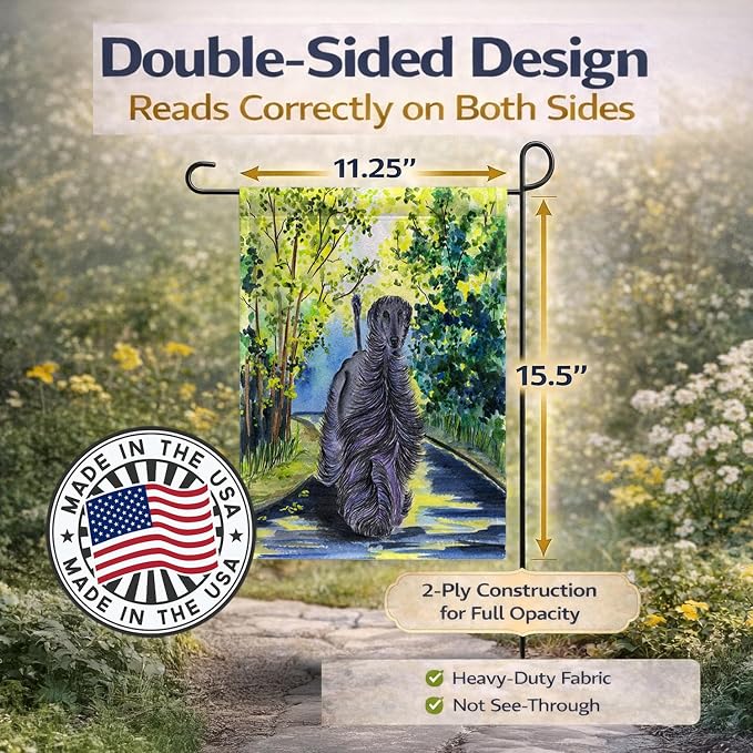 Caroline's Treasures SS8181GF Afghan Hound Garden Flag Mailbox Flag Decorative Yard Flag Banner Outside Patio Artwork Yard Flower Beds, Garden Size, Multicolor