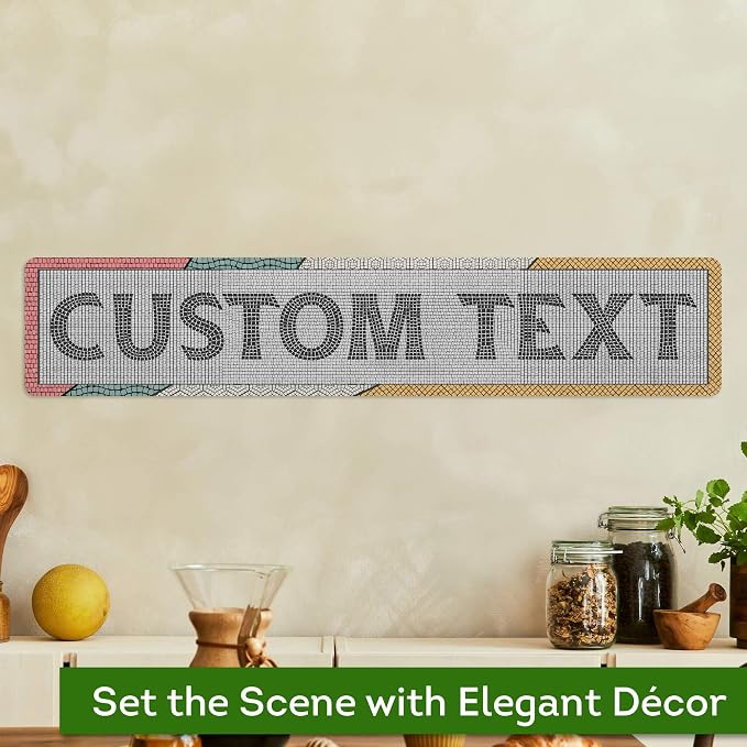 Custom Sign, Custom Street Sign, 11 Font Colors, 13 Font Styles, 4 Hole Options, 22 Sizes, 6x30 Inches, Rust Free DiBound, Fade Resistant, Made in USA by My Sign Center (Fauxsaic 2)