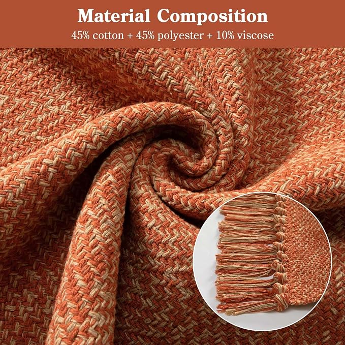 Fall Bathroom Rug 2' x 5', Terracotta Washable Kitchen Runner Rugs | Hand-Woven Entryway Rugs Runners for Hallway, Modern Farmhouse Laundry Carpet, Indoor Front Door Mat for Bedroom, Fall Decor