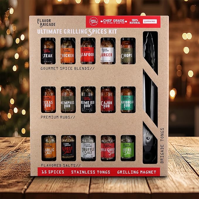 Ultimate Grilling Spice Gift Set for Men – Seasonings for Grilling, Smoking & Barbecue – Gift for Dad, Husband, Boyfriend, Brother in Law, Son, Uncle