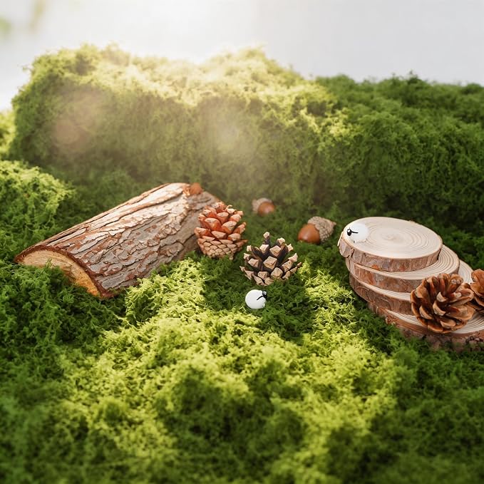 Bupelo Fake Moss Rug Artificial Moss 19.7" x 39.4" Faux Moss for Crafts Like Fairy Garden Accessories, Plants Indoor, DIY Enchanted Forest Decor, Wedding Table Runner Party Decorations (50x100cm)