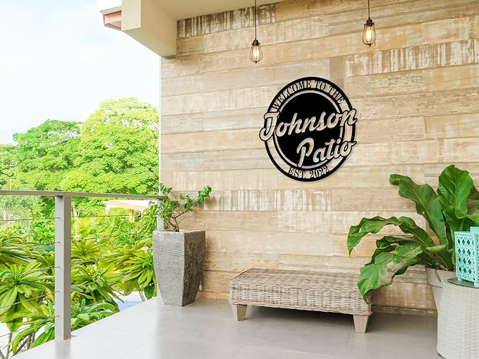 Personalized Patio Signs Outdoor Patio Signs and Decor Custom Patio Sign Custom Sign for Patio Backyard Bar Sign Personalized Metal Signs Backyard Decor Outdoor Patio Wall Decor