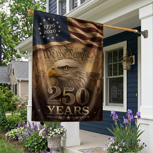 250 Years Of Freedom Flag, American Flag With Eagle, We The People Banner, 1776-2026 Commemorative, Garden Flags For Outside, Double-sided Printing, 250th Anniversary Patriotic Design 2 (30x40 Inch)