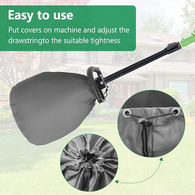 Trimmer Engine Cover,Heavy Duty Waterproof Trimmer Cover, Weed Eater Covers, Fits for General Weed Eater Edger, Pole Saw, Brush Cutters and Hedge,3 Pack,Grey