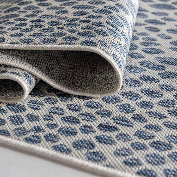 Unique Loom Outdoor Collection Area Rug - Cape Town (4' 1' x 6' 1' Rectangle, Blue/ Olive)