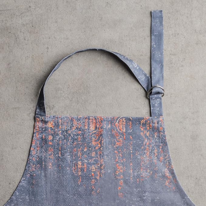 Maison d' Hermine Aprons for women with Pocket 100% Cotton (27.50"x31.50") | Adjustable Neck Strap & long ties Apron Men Chef Wedding Cooking Gardening Server Maid