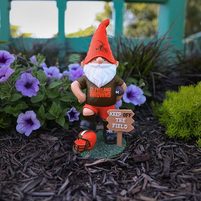 FOCO NFL Unisex-Adult NFL Team Logo Keep Off The Field Garden Statue Outdoor Gnome 8"