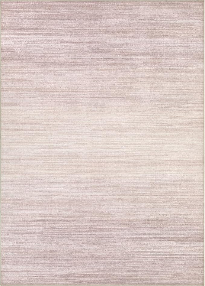 UERMEI 5x7 Washable Area Rug - Neutral Modern Abstract Living Room Rugs, Non-Slip Soft Large Indoor Floor Carpet for Bedroom Home Office & Under Dining Table Decor, Soft Pink