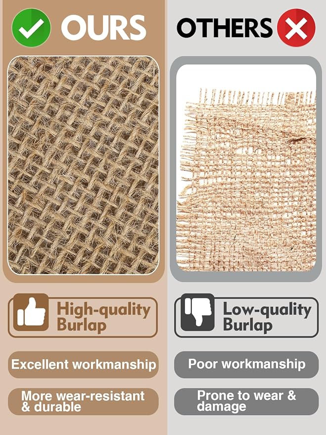 ANPHSIN 15ftx23.6in Natural Burlap Plant Covers Freeze Protection | Winter Frost Plant Blankets, Frost Cloth Tree Wrap for Outdoor Bushes Trees Potted Plants Cold Weather