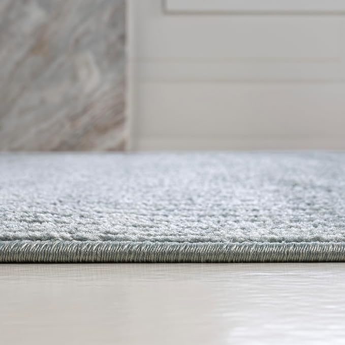 JONATHAN Y Nordby High-Low Arch Striped Light Blue/Cream Indoor/Outdoor Area Rug, 5x8, for Patio, Backyard, Living Room, Bedroom, Office, Hose-Washable (SCN104F-5)