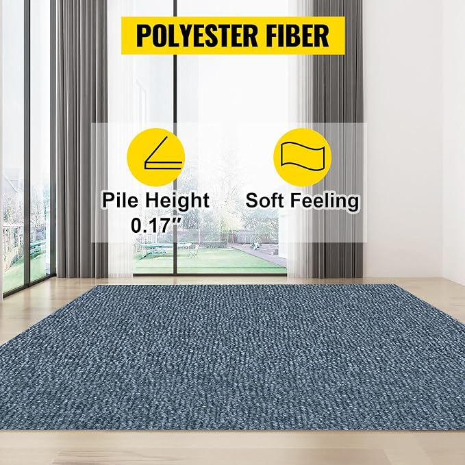 Happybuy 6 ft x 29.5 ft Grey Marine Carpet for Boats Waterproof - 0.18" Thick Indoor Outdoor Rug Carpet Roll for Home Patio Porch Deck