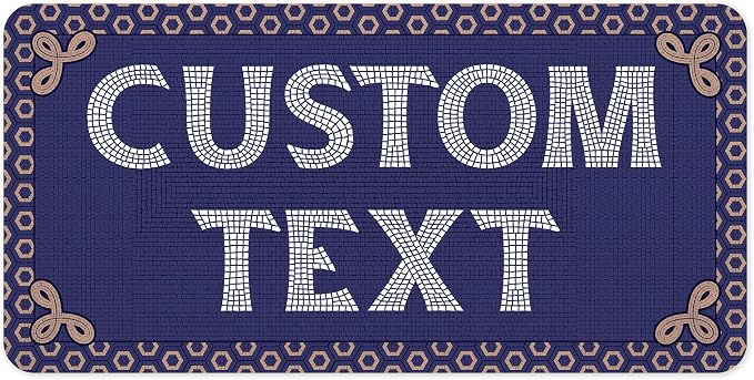 Custom Sign, Custom Street Sign, 11 Font Colors, 13 Font Styles, 4 Hole Options, 22 Sizes, 6x12 Inches, Rust Free DiBound, Fade Resistant, Made in USA by My Sign Center (Fauxsaic 1)
