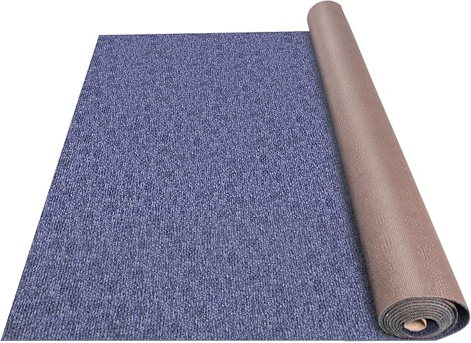 Happybuy 6 ft x 29.5 ft Deep Blue Marine Carpet for Boats Waterproof - 0.18" Thick Indoor Outdoor Rug Carpet Roll for Home Patio Porch Deck