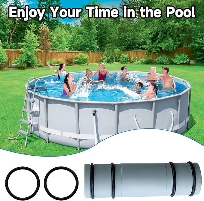 Pool Hose Adapter/Connector,Pool Pump Fittings Pool Drain Ddapter,32MM Durable Vacumm Pump Pipe 2PCS, for Above Ground Swimming Hose