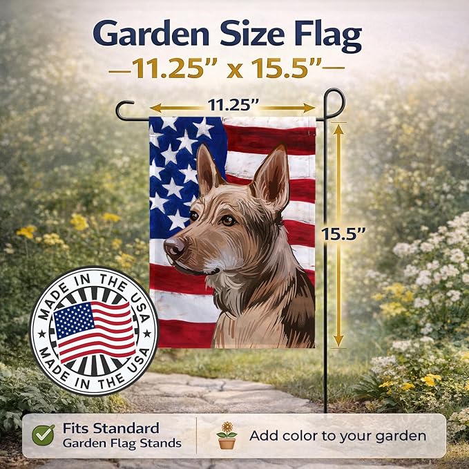 Caroline's Treasures CK6736GF Telomian American Flag Garden Flag Mailbox Flag Decorative Yard Flag Banner Outside Patio Artwork Yard Flower Beds, Garden Size, Multicolor