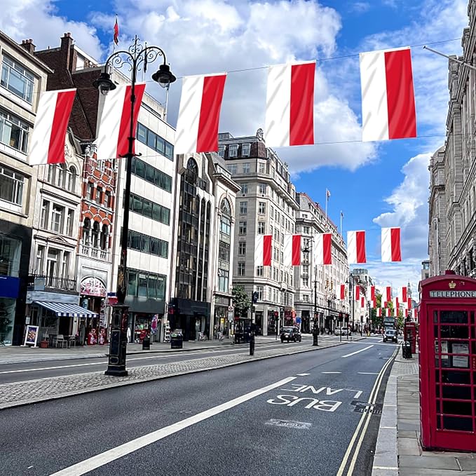 AhfuLife 2 Pcs Polish Flag Poland Flag 3x5 Ft, Large Polish National Flags for Outside - Double Side with Brass Eyelets for Olympic Party Decorations, Bar Garden Street Decoration Indoor Outdoor
